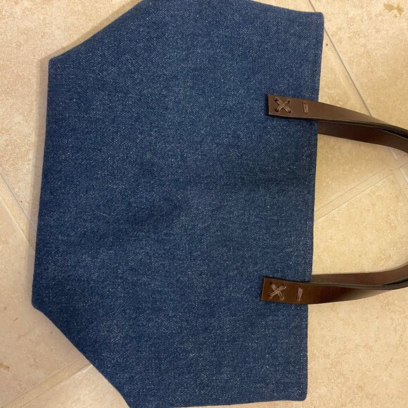 Mena denim small purse with leather handles - Picture 7 of 7